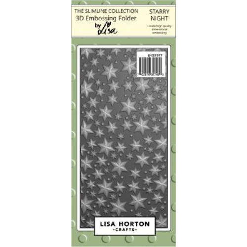 starry night - Slimline Embossing Folder by lisa horton crafts LHCEF077